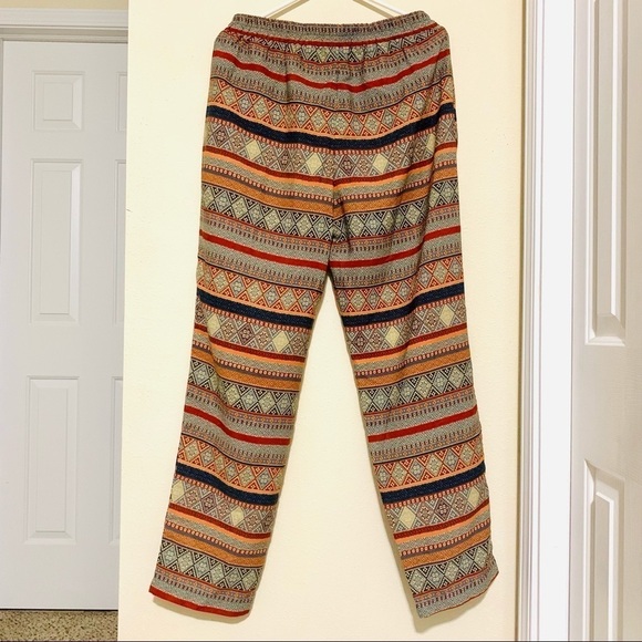 SKIES ARE BLUE Filigree Palazzo boho Pants size L - Picture 5 of 8
